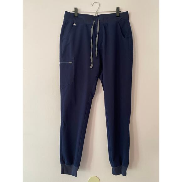 Figs Pants - FIGS Navy Blue Zamora Jogger Scrub Pants Uniform Nurse Dr Women size Large Tall